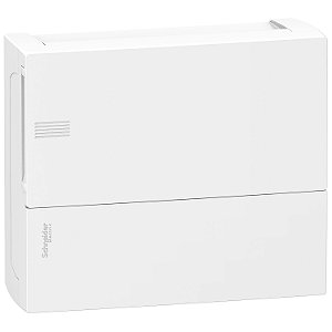 Quadro De Distribuicao Mini Pragma Sobrepor 1 Fila 12 Modulos Porta Opaca MIP10112 SCHNEIDER