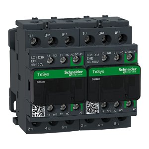 Tesys D Reversing Contactor - 3P - <= 440 V - 38 A Ac-3 - 48...130 V Ac/Dc Coil LC2D38EHE SCHNEIDER