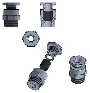 Prensa Cabo A2F Npt 3/4" P/ Range 5-9Mm Aço Inox 304