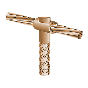 Molde Para Solda Exotérmica Cabo 70Mm2 A Ferro De Construção 3/8" CMB3/8.70-3 Exosolda