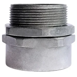 Conector Macho Giratório para Eletroduto Flexível 2" BSP Zamac Zincado Rosca Reta KMZG-200 Nathiflex