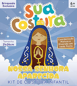 Nossa Senhora Aparecida - Montessori - Brinquedo Kit de Costura Infantil em Feltro - DIY