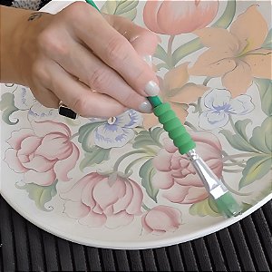 Aula Online de pintura em cerâmica - Floral