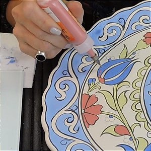 Aula Online de pintura em cerâmica - Iznik Turco
