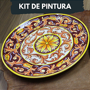 Kit de pintura em cerâmica - Italiano Vermelho
