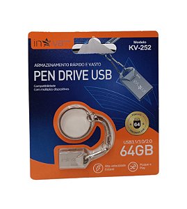 KV-252 MINI PEN DRIVE 64GB INOVA PRIME