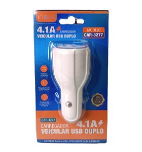 CAR-3277 CARREGADOR VEICULAR 4.1A INOVA