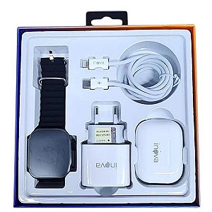 WFCC-12756 KIT SMARTWATCH/FONE TWS/CABO TIPO C-LIGHTINING/FONTE 20W INOVA