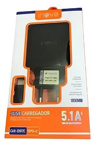 CAR-12817C CARREGADOR TIPO C 5.1A INOVA