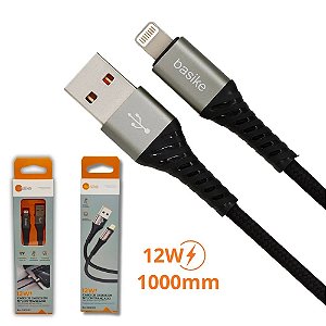 BA-CBO102 CABO USB PARA LIGHTNING 1MTS 12W BASIKE