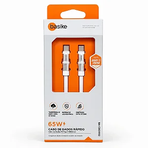 BA-CBO092 CABO USB-C PARA USB-C 65W 1M BASIKE