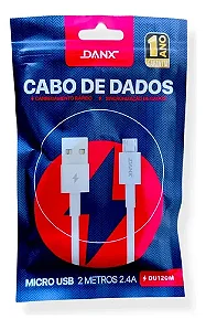 DU120M CABO MICRO USB 2M 2.4A DANX