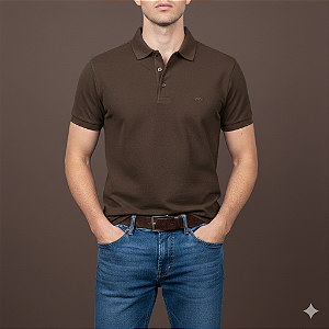 CAMISETA POLO MARRON CLASSICA IMMUNE 104