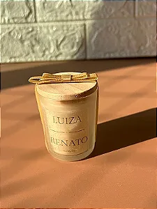 Kit 10 velas aromatizadas 60g com laço - Personalizadas