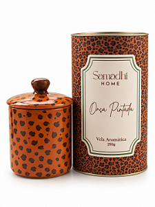 Vela Aromática na Porcelana - Onça Pintada