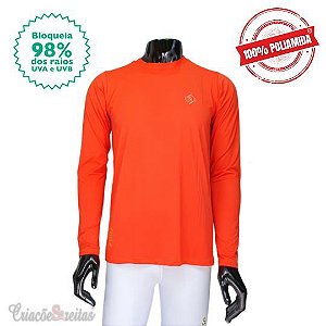 Camisa Térmica de Proteção Solar UV50+ - Unissex - Laranja