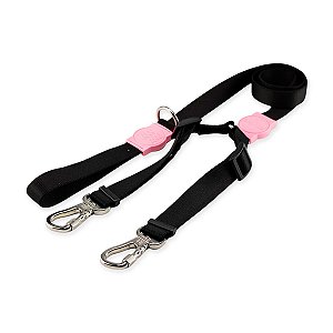 Guia Dupla Classic Black Rosa Dog Trip Brasil