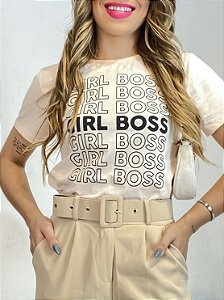 T-shirt Camiseta Girl Boss Algodão