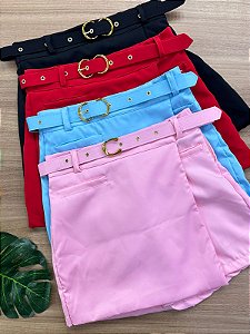 Shorts  Saia Alfaiataria Com cinto
