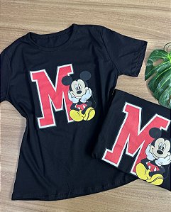 T-shirts Mickey preto