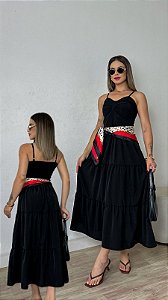 Vestido Laço Mid Preto