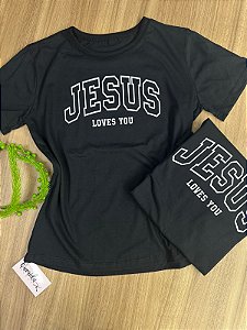 T-shirts Jesus Preto