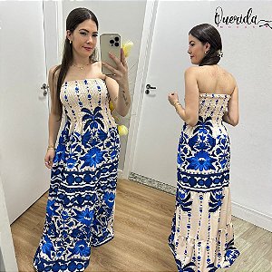 Vestido Lastex Azul