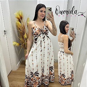 Vestido Tropical marrom