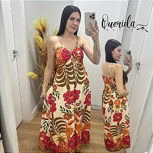 Vestido Tropical Terra cota farm