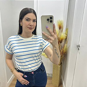 Blusa Listra Suellen Azul Claro