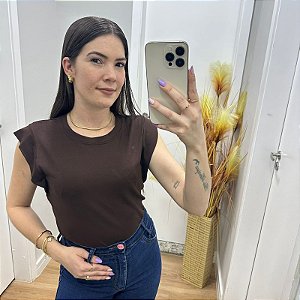 Blusa Muscle Sara Marrom Café