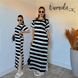 Vestido Listra Preto