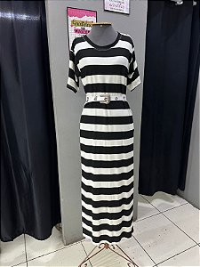 Vestido Listra Preto