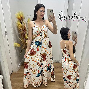 Vestido Tropical Tucano Branco