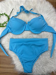 Biquini Maria Plus Size Azul