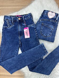Calça Jeans Estonada Trança