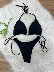 Biquini Cortininha Suplex Preto