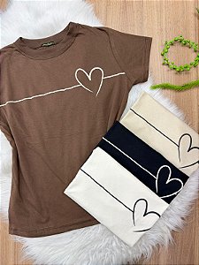 Blusa T-Shirts Coração solo