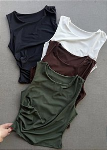 Blusa Regata Suplex Drapeado