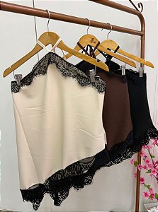 Blusa Bata Amarração Renda