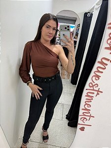 Calça Montaria Preta Feminina Skinny Preta Cintura Alta