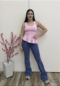Calça Jeans Flare Estonada