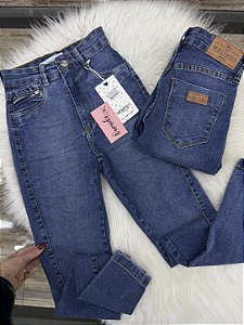 Calça Jeans clara ziper lateral