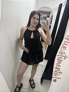 Macaquinho Babado Preto