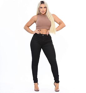 CALÇA FEMININA SKINNY VERTERE JEANS PRETA REF 0147
