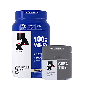 100% WHEY 900G + CREATINA 300G