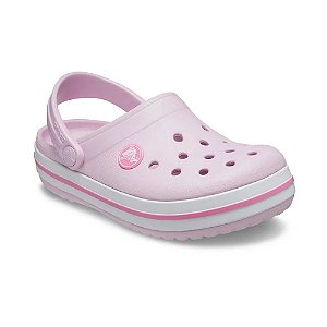 Sandália Crocs Crocband Clog T Ballerina Rosa Feminina Infantil