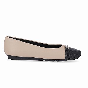 Sapatilha Piccadilly MAXI Michele Marfim/Preto Feminino