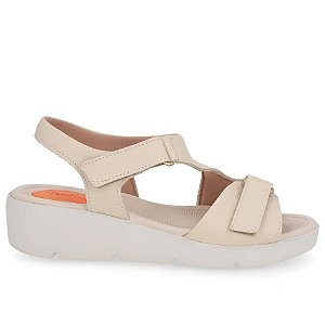 Sandália Usaflex Coro Vanilla Bege Feminino