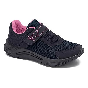 Tênis Klin New Sport Kids Marinho/Rosa Doce Infantil